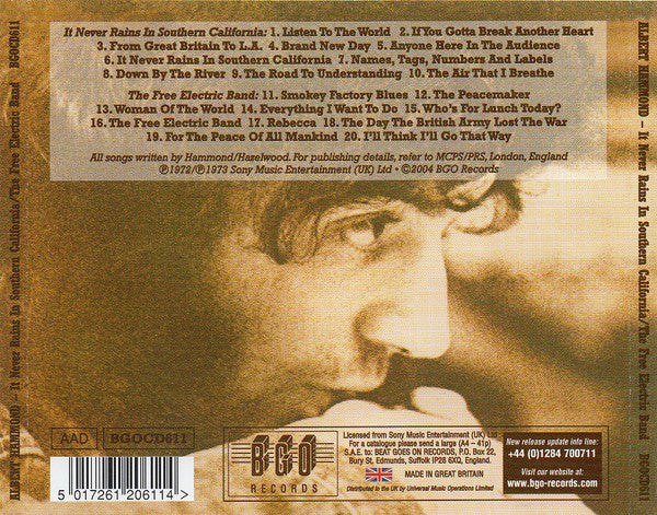 Albert Hammond : It Never Rains In Southern California / The Free Electric Band (CD, Comp, O-C)