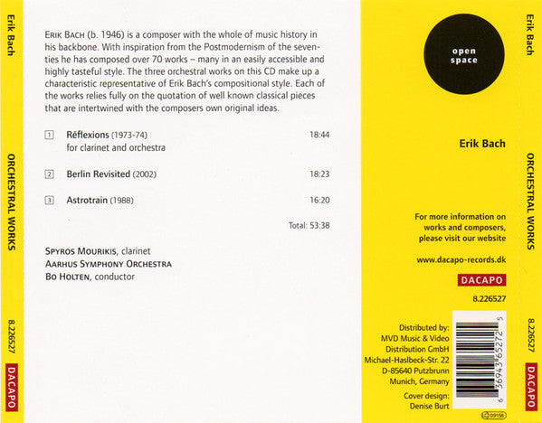 Erik Bach / Aarhus Symfoniorkester, Bo Holten : Orchestral Works (CD)