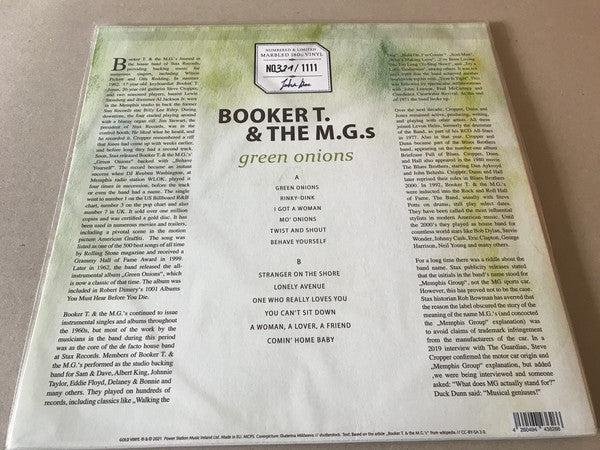 Booker T & The MG's : Green Onions (LP, Album, Ltd, Num, RE, Gre)