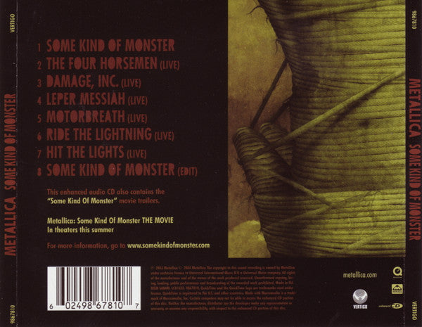 Metallica : Some Kind Of Monster (CD, EP, Enh, S/Edition)