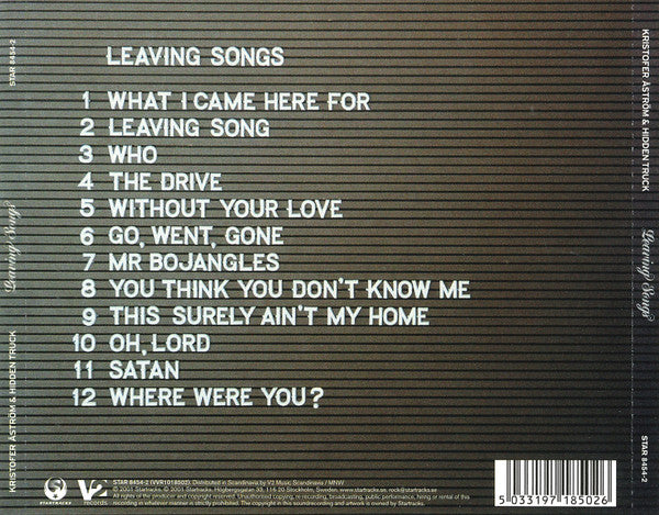 Kristofer Åström & Hidden Truck : Leaving Songs (CD, Album)