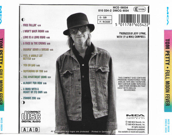 Tom Petty : Full Moon Fever (CD, Album, RE, PMD)