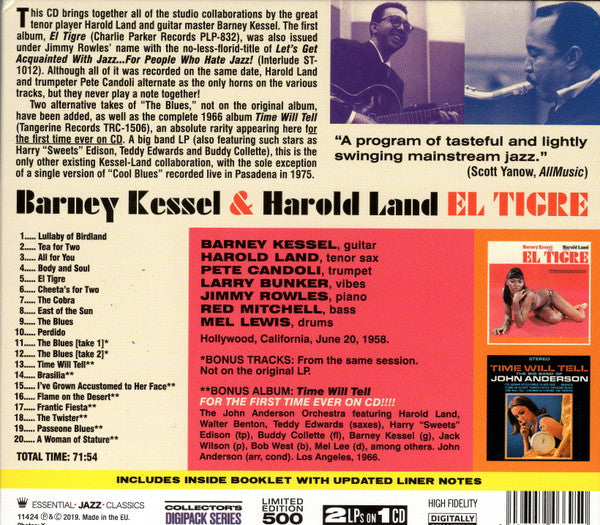 Barney Kessel &  Harold Land : El Tigre (CD, Comp, Ltd, RM)