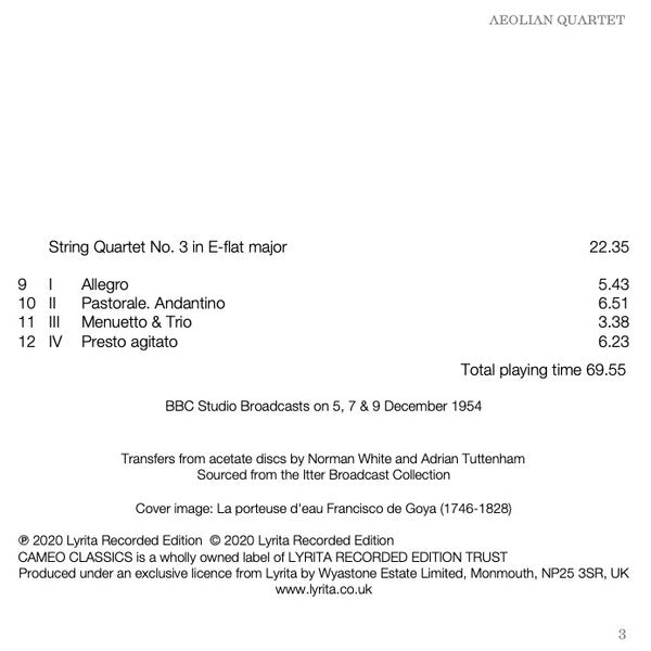 Aeolian String Quartet, Juan Crisóstomo de Arriaga : The Three String Quartets (CD, Album, RE)