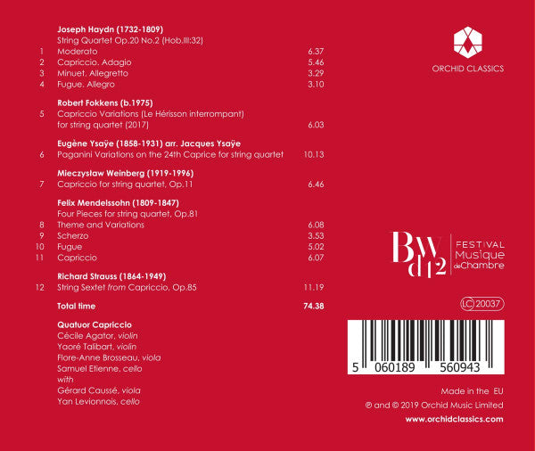 Quatuor Capriccio With Gérard Caussé, Yan Levionnois : Capriccios (CD, Album)