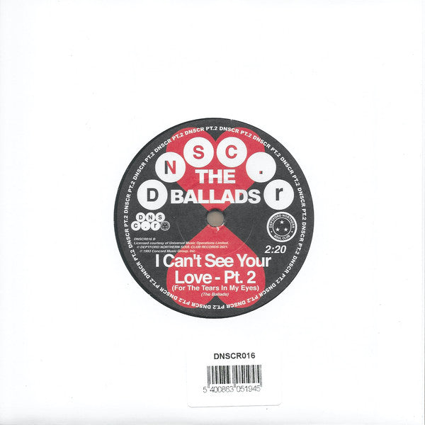The Ballads : I Can't See Your Love (For The Tears In My Eyes) (7", Single, RE, RM)