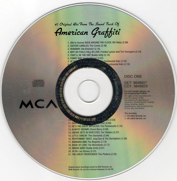 Various : 41 Original Hits From The Sound Track Of American Graffiti (2xCD, Comp)
