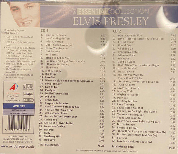 Elvis Presley : The Essential Collection (2xCD, Comp)
