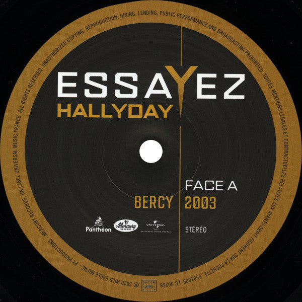 Johnny Hallyday : Essayez (Bercy 2003) (10", Single, Ltd, Num)