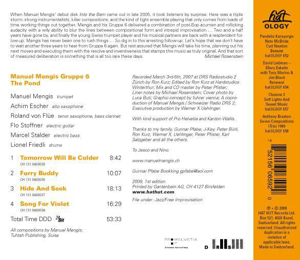 Manuel Mengis Gruppe 6 : The Pond (CD, Album)