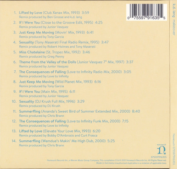 k.d. lang : Makeover (CD, Album, Comp)