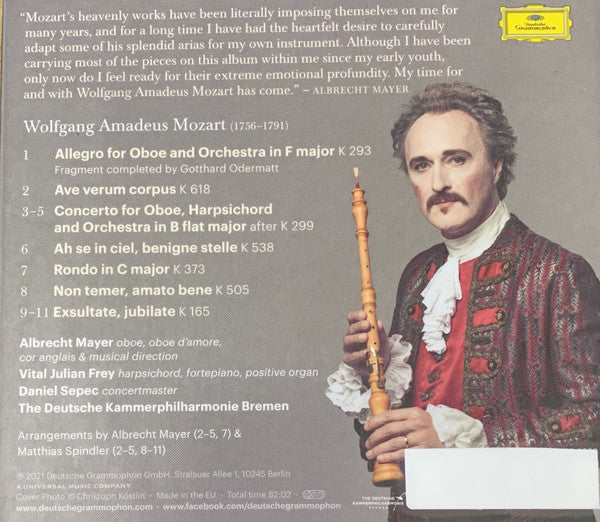 Wolfgang Amadeus Mozart - Albrecht Mayer, Deutsche Kammerphilharmonie Bremen : Works For Oboe And Orchestra (CD, Album)