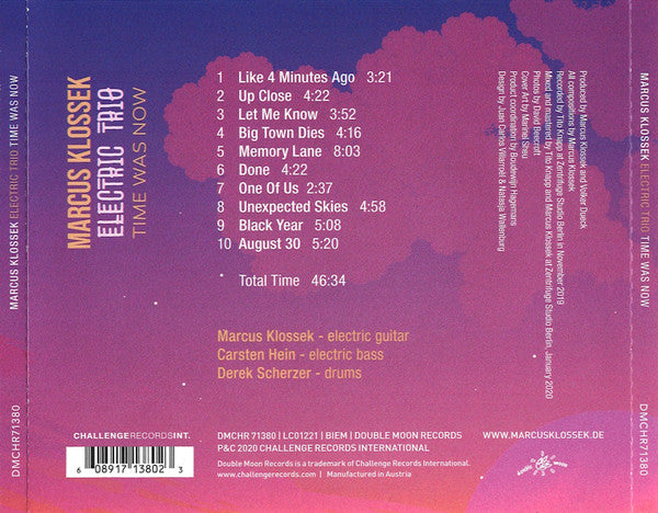 Marcus Klossek Electric Trio : Time Was Now (CD, Album)
