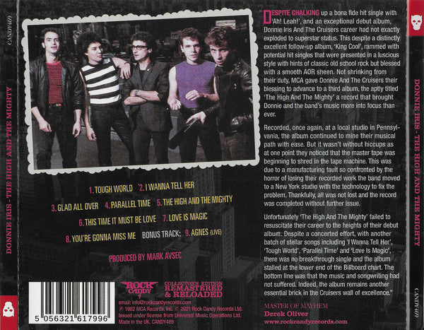 Donnie Iris : The High And The Mighty (CD, Album, RE, RM)