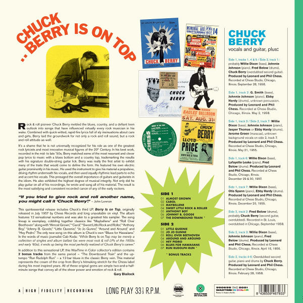 Chuck Berry : Berry Is On Top (LP, Album, Comp, Mono, Dlx, Ltd, RE, Gre)