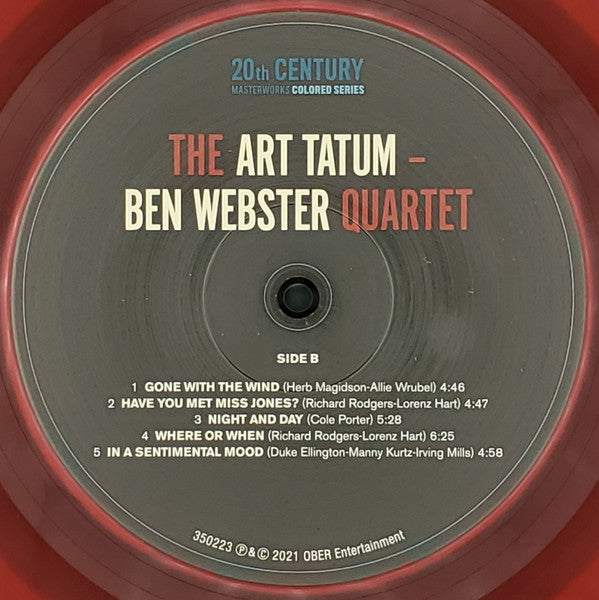 The Art Tatum - Ben Webster Quartet : The Art Tatum - Ben Webster Quartet (LP, Album, Ltd, RE, Red)