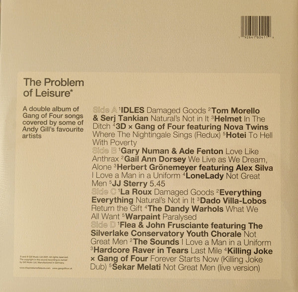 Various : The Problem Of Leisure: A Celebration Of Andy Gill & Gang Of Four (2xLP, Comp, Ltd, Yel)
