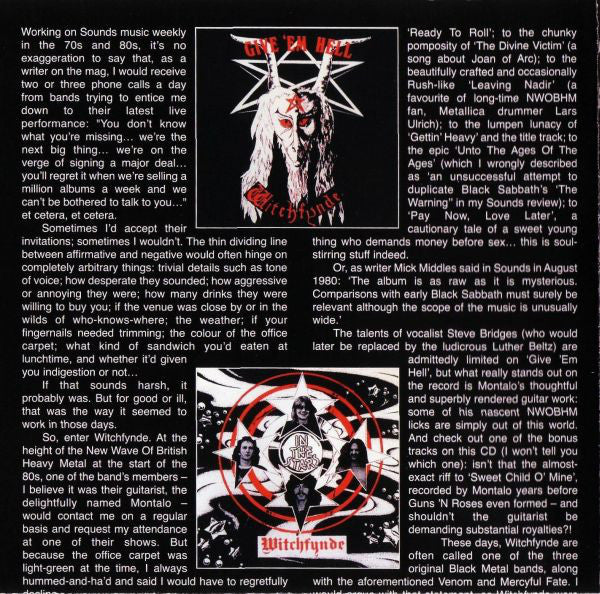Witchfynde : Give 'Em Hell (CD, Album, RE, RM, VDC)