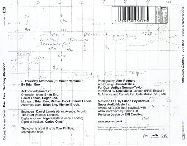 Brian Eno : Thursday Afternoon (CD, Album, RE, RM)