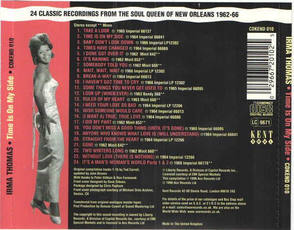 Irma Thomas : Time Is On My Side (CD, Comp, RE, Sou)