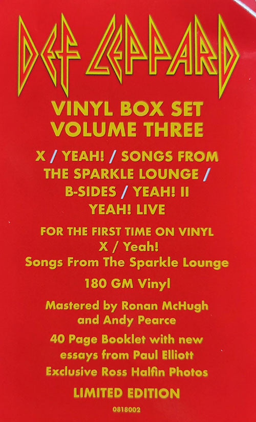 Def Leppard : Vinyl Collection Volume Three (LP, Album, RE, RM + 2xLP, Album, RE, RM + LP, Albu)