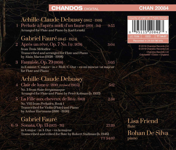 Lisa Friend, Rohan De Silva : Essence: Lisa Friend Plays Fauré & Debussy (CD, Album)