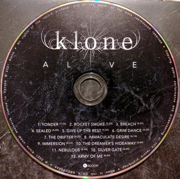 Klone (3) : Alive (CD, Album)