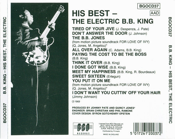 B.B. King : His Best - The Electric B.B. King (CD, Album, RE)