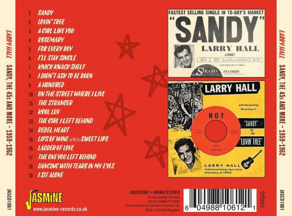 Larry Hall (3) : Sandy, The 45s And More, 1959-1962  (CD, Comp, Mono)