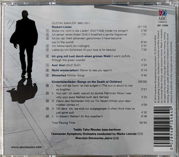 Teddy Tahu Rhodes : Mahler (CD)