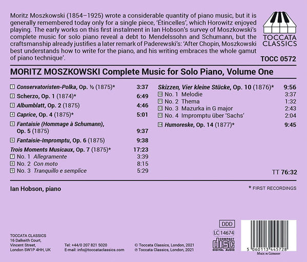 Moritz Moszkowski - Ian Hobson : Complete Music For Solo Piano, Volume One (CD, Album)