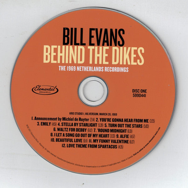 Bill Evans : Behind The Dikes: The 1969 Netherlands Recordings (2xCD, Album)