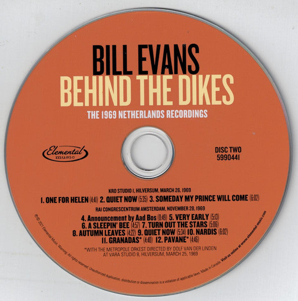 Bill Evans : Behind The Dikes: The 1969 Netherlands Recordings (2xCD, Album)