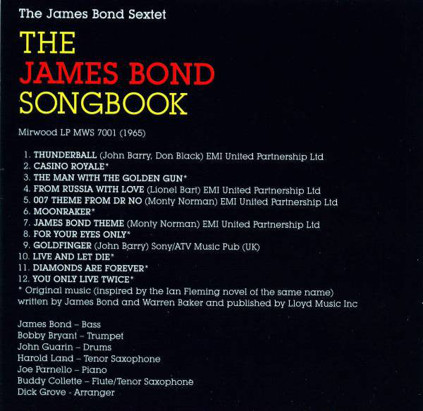 James Bond & His Sextet : The James Bond Songbook (CD, Comp, M/Print)