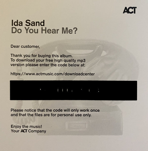 Ida Sand : Do You Hear Me? (LP, Album, 180)