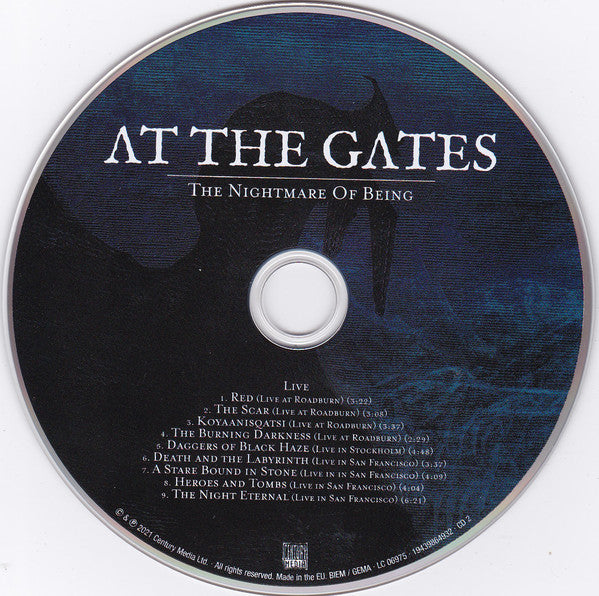At The Gates : The Nightmare Of Being (CD, Album + CD + Ltd, Med)