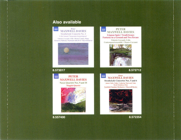 Peter Maxwell Davies, Duccio Ceccanti, Vittorio Ceccanti, Matteo Fossi, Bruno Canino : Works For Violin (CD, Album)