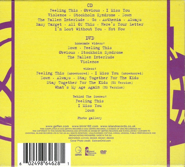 Blink-182 : Blink-182 (CD, Album, Pin + DVD-V, Whi + Ltd, Exc)
