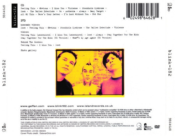 Blink-182 : Blink-182 (CD, Album, Pin + DVD-V, Whi + Ltd, Exc)