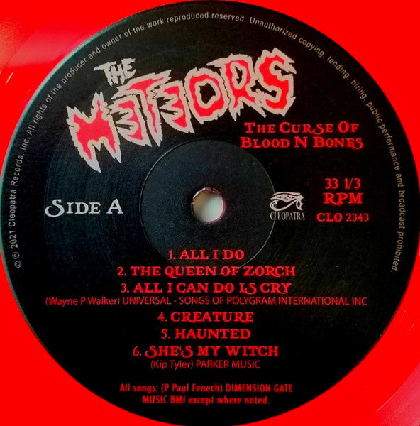 The Meteors (2) : The Curse Of Blood N Bones (LP, Album, Ltd, Red)