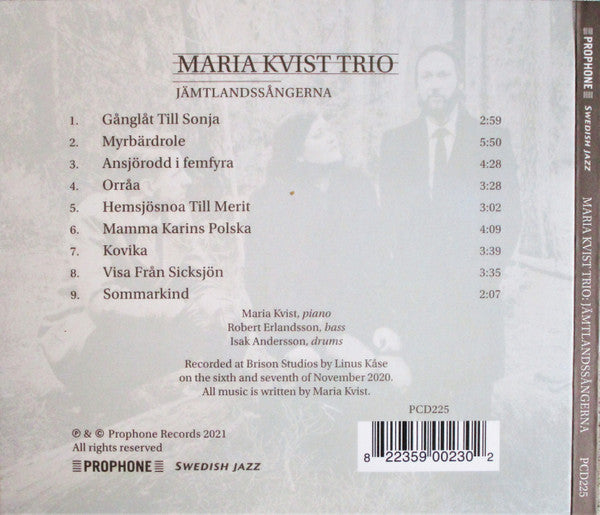 Maria Kvist Trio : Jämtlandssångerna (CD, Album)