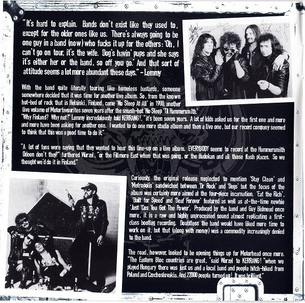 Motörhead : Nö Sleep At All (CD, Album, RE)