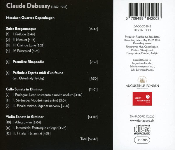 Claude Debussy, Messiaen Quartet Copenhagen : Claude Debussy (CD, Album)