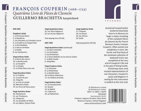 François Couperin, Guillermo Brachetta : Quatrième Livre de Pièces de Clavecin (2xCD, Album)