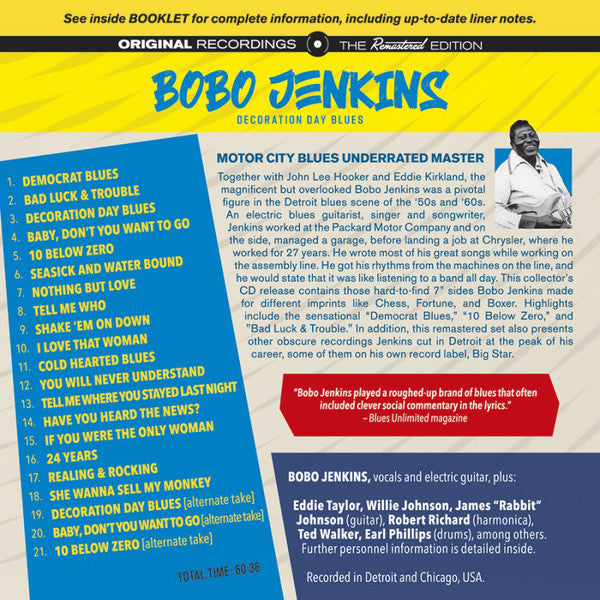 Bobo Jenkins : Decoration Day Blues (CD, Comp, RM)