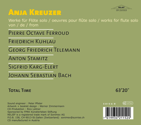 Anja Kreuzer : Time Travels On A Flute (CD, Album)