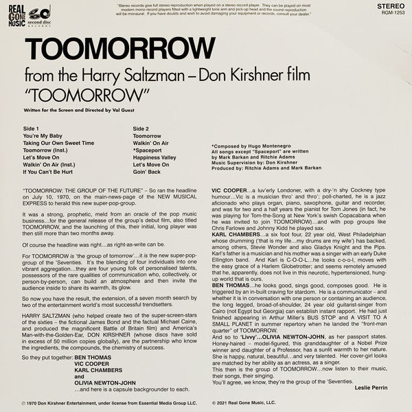 Toomorrow : Toomorrow (LP, RE, Pur)