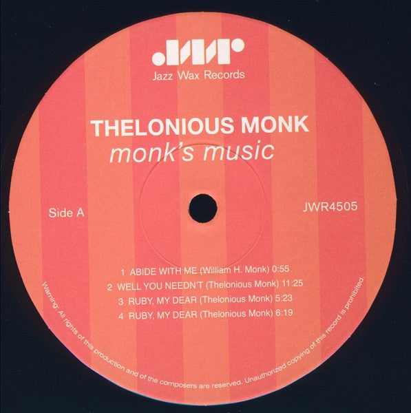 Thelonious Monk Septet : Monk's Music (LP, Album, RE, Unofficial)