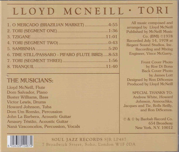 Lloyd McNeill : Tori (CD, Album, Ltd, RE, RM)