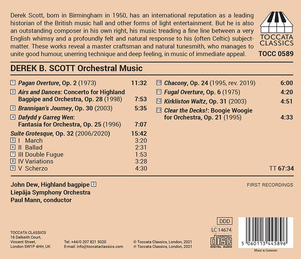 Derek B. Scott - John Dew (3), Liepaja Symphony Orchestra, Paul Mann (5) : Orchestral Music (CD, Album)